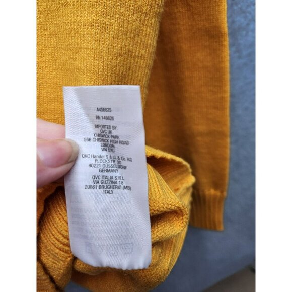 Attitudes By Renée Womens Mustard Yellow Turtleneck Sweater S Soft Ribbed Knit - Picture 4 of 5